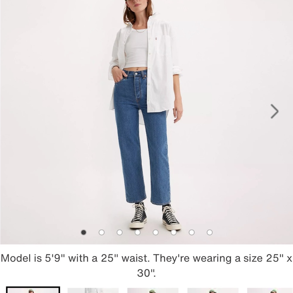 Levi’s Ribcage Ankle Jean- darker blue